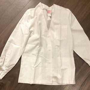 White cross scrub jacket